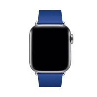 Кожаный ремешок Modern Buckle Leather для Apple Watch 38/40/41mm Silver/Cosmos blue